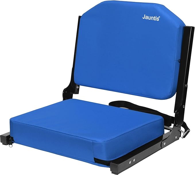 Stadium Seating for Bleachers, Bleacher Seats with Ultra Padded Comfy Foam Backs and Cushion, Wide Portable Stadium Chairs with Back Support and Shoulder Strap