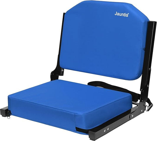 Stadium Seating for Bleachers, Bleacher Seats with Ultra Padded Comfy Foam Backs and Cushion, Wide Portable Stadium Chairs with Back Support and Shoulder Strap