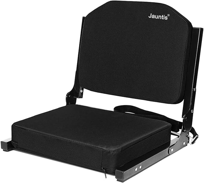 Stadium Seats for Bleachers, Bleacher Seats with Ultra Padded Comfy Foam Backs and Cushion, Wide Portable Stadium Chairs with Back Support and Shoulder Strap