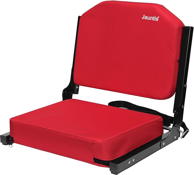 Stadium Seating for Bleachers, Bleacher Seats with Ultra Padded Comfy Foam Backs and Cushion, Wide Portable Stadium Chairs with Back Support and Shoulder Strap