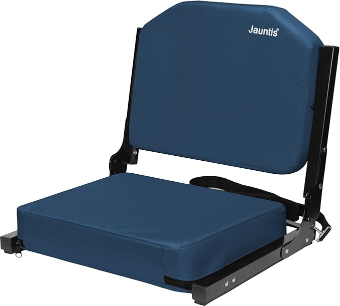 Stadium Seating for Bleachers, Bleacher Seats with Ultra Padded Comfy Foam Backs and Cushion, Wide Portable Stadium Chairs with Back Support and Shoulder Strap