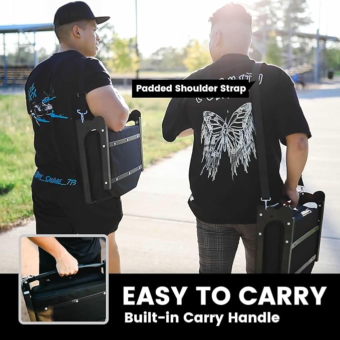 Stadium Seating for Bleachers, Bleacher Seats with Ultra Padded Comfy Foam Backs and Cushion, Wide Portable Stadium Chairs with Back Support and Shoulder Strap