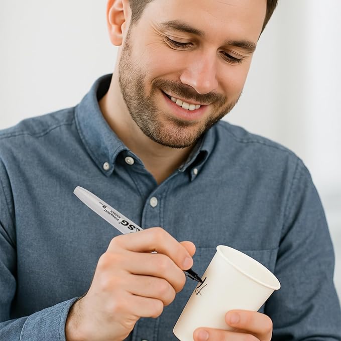 XSG Permanent Markers,110Packs Black Permanent Marker,Fine Point,Waterproof, Smooth Writing，Quick Drying Permanent Markers,Suitable For Glass, Cartons, Ceramics ，Plastic And Other Office Scenes