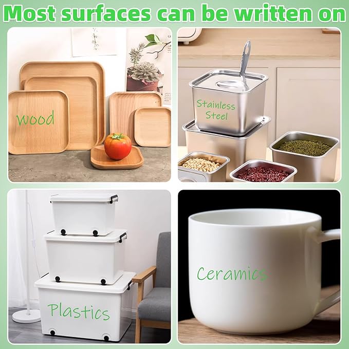 Green Ultra Fine Point Permanent Markers, 20 Pack, 0.4 mm, Precision Extra Fine Tip for Detailed Writing, Art, Crafts & Labeling on Paper, Plastic, Glass, Metal, Waterproof, Fade-Resistant Ink ﻿