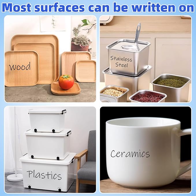 Permanent Markers, Ultra Fine Point, Black, 40 Count, 0.4mm, Fine tip permanent marker set, quick dry, waterproof, fading resists, durable, marks on paper, glass, ceramic, plastic, wood, rock, metal