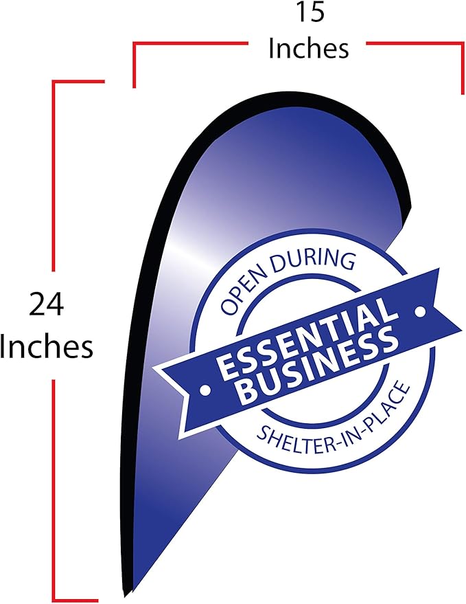 CarBowz Indoor/Outdoor Double Sided Essential Business Window Flag Kit