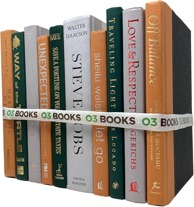 Gray Real Hardcover Books Collections Decorative Books, Home Decor, Interior Design, Office Ambiance, Wedding Displays, Instant Libraries, or Staging