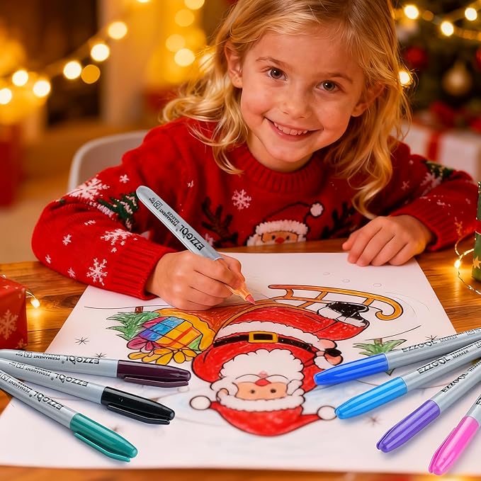 Permanent Markers Bulk, 150 Pack, 10 Assorted Colors,Multicolor Fine Tip Marker,Waterproof, Quick Drying on Paper,Metal,Wood,Plastic for School,Office,Home