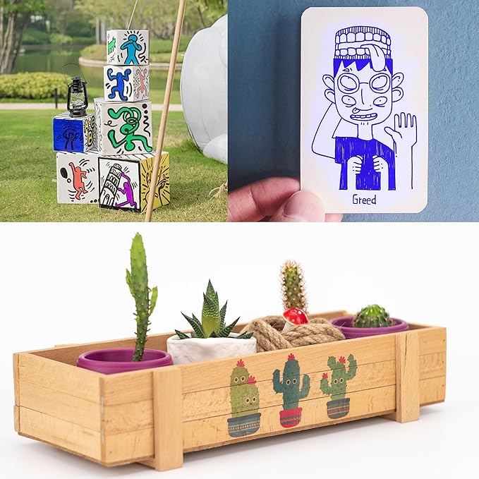 Permanent Markers Bulk, 40 Pack, 10 Assorted Colors,Multicolor Fine Tip Marker,Waterproof, Quick Drying on Paper,Metal,Wood,Plastic for School,Office,Home