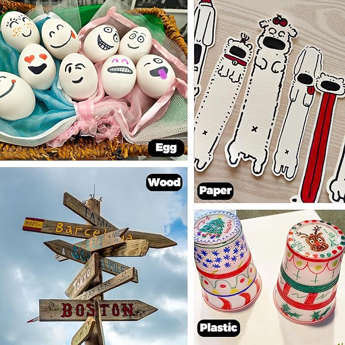 Permanent Markers Bulk, 150 Pack, 10 Assorted Colors,Multicolor Fine Tip Marker,Waterproof, Quick Drying on Paper,Metal,Wood,Plastic for School,Office,Home